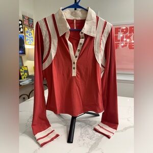 Free People Women’s Wednesday Polo Top